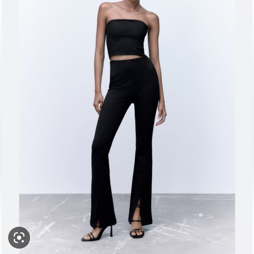 Zara Slit Flared Leggings
